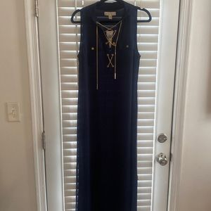Michael Kors navy maxi dress NWT